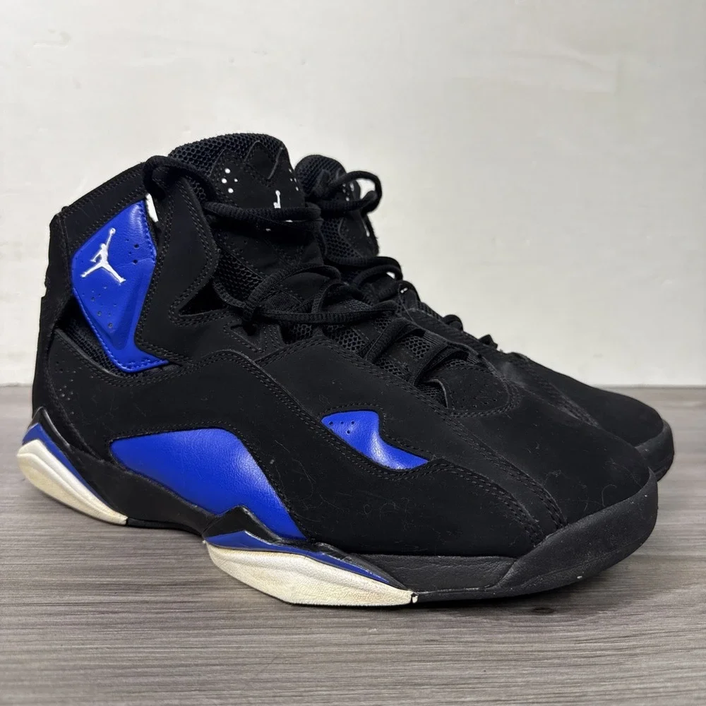 Jordan Flight 45 342964-042‎ Black Royal Blue Men's Size 11 Basketball Shoes